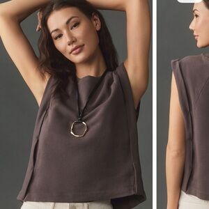 Anthro sleeveless sweatshirt
